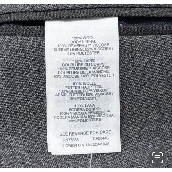 J Crew Jacket Mens 40R Gray Ludlow Sport Lux Minimalist Gentleman Intelectual - Picture 14 of 16